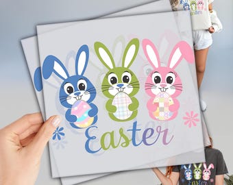 Easter Bunny DTF Transfer, Ready to Press DTF Transfer, Easter Day Dtf, Heat Press Transfer, Gift For Easter Day, Happy Easter Dtf
