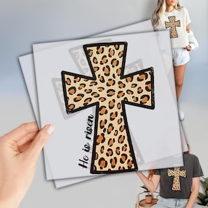 Leopard He is Risen Dtf, Ready to Press DTF Transfers, Christian Dtf, Direct To Film, Jesus Lover Gift, Bible Verse Dtf, Blessed Dtf