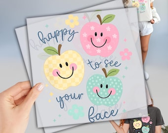Teacher Heat Transfer: Back to School Apples (Personalized, Easy Peel)