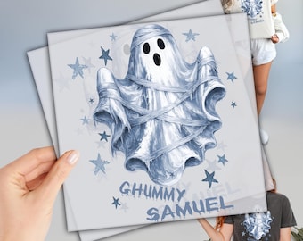 Personalized Ghost Mummy Dtf, Custom Name Heat Press, Spooky Season Dtf