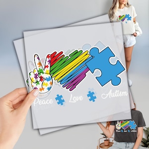Autism Awareness DTF, Ready to Press DTF Transfer, Autism Support, Dtf Prints, Heat Press Transfers, Special Education Dtf