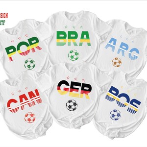 Custom Soccer Print: Brazil Argentina USA Mexico England Portugal France Germany Canada Bosnia
