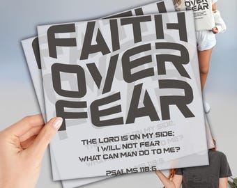 Faith Over Fear Dtf Transfer, Ready to Press DTF Transfers Prints, Christian DTF, Heat Press Transfers, High Quality Transfer, Faith Dtf