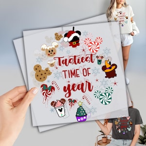 Disney Christmas Ready to Press DTF Transfer, Dtf Ready to Apply, Disneyworld Transfer Christmas, T-shirt Transfers