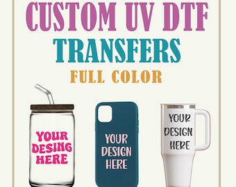 Custom UV DTF Transfers, Custom Stickers, Uv Dtf sublimation, Cup Wrap UV Dtf, Ready to Press, Wholesale Uv Dtf, High Quality