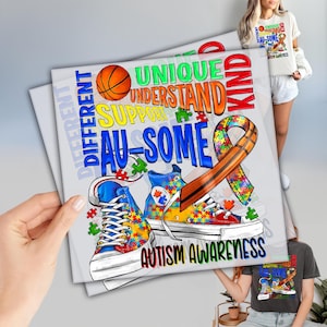 Autism Awareness DTF, Ready to Press DTF Transfer, Autism Support, Color Outside The Lines Autism Awareness Dtf, Heat Press Transfers
