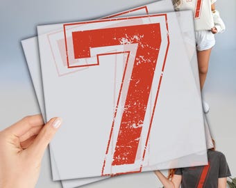 Retro Personalized Jersey Number Heat Transfer: Sport Number (Custom, Easy Peel)