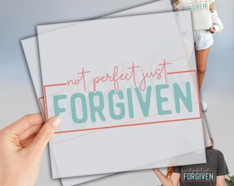 Not Perfect Just Forgiven DTF, Ready to Press DTF Transfers, Christian DTF Transfer, Faith Gift, Direct To Film, Jesus Loves You Dtf