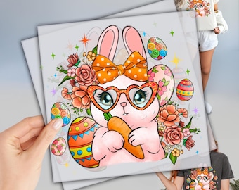Easter Bunny DTF Transfer, Ready to Press DTF Transfer, Easter Day Dtf, Heat Press Transfer, Gift For Easter Day