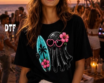 Heat Transfer Film: Summer Ghost Surfboard - Soft Durable Finish