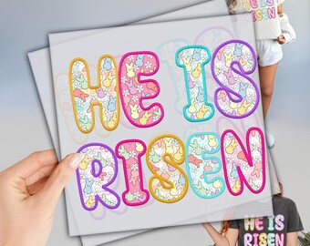 Easter Day Dtf, Ready to Press DTF Transfer, He Is Risen Dtf, Heat Press Transfer, Direct To Film, Gift For Easter, Easter Bunny Dtf