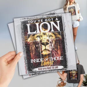 Distressed Lion DTF Transfer,(Heat Press Ready, Single Piece)