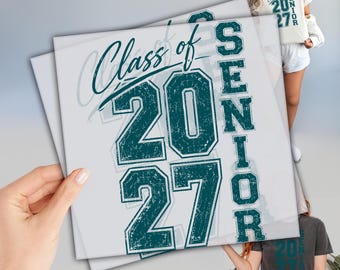 Class of Senior 2027 Heat Transfer - Happy First Day School Design