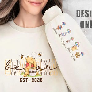 Custom Grandma Bear DTF Transfer: Winnie and Friends Design - Easy Apply