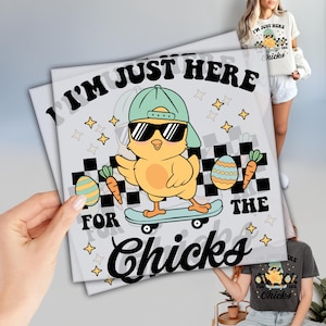 Easter Chick Heat Transfer - Easy Press, Bright Colors