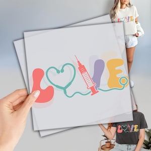Nurse Love Dtf, Ready For Press Heat Transfers, RN Nurse DTF, Nurse Life Dtf, Direct To Film, Nurse Gift, Nurse Registered DTF,