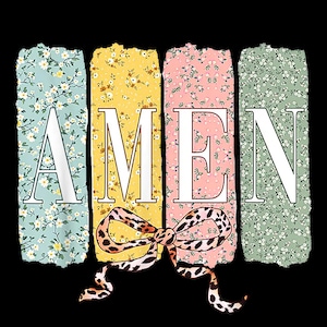 Easter Day Amen Coquette Bow PNGhappy easter,happy embroidery,happy easter png,happy easter svg,happy easter shirt,easter funny,Kids Easter