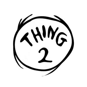 Thing 2 PNG – Fun & Playful Digital Design thing 2 png,dr seuss inspired,matching family png,birthday party png,cute cartoon design,kids.
