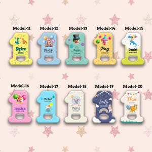 Apribottiglie Magnetico Regalo per Primo Compleanno, Strumento Divertente Personalizzato Feste di Compleanno, Regalo Giorno Speciale Bambino