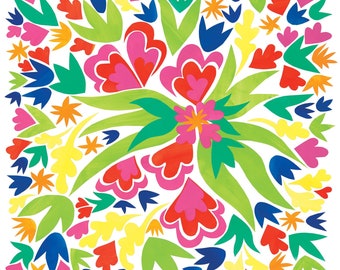 Cut Paper Bouquet Gicleé Print