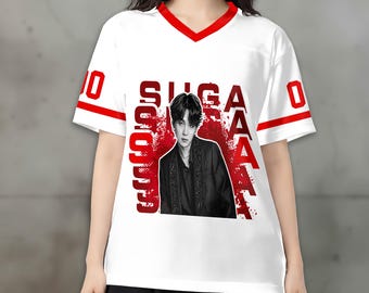 Custom Photo Sugar Jersey Kpop BT-S Shirt, Personalized Team Name Number Color Jersey, Custom Photo Sports Fan Shirt,Football Game Day Shirt