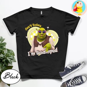 Funny Shrek T-Shirt Can't Today I'm Swamped Tee Retro Meme Graphic Shirt Sassy Ogre Quote Shirt Unisex Vintage Look Shrek Shirt For Fan