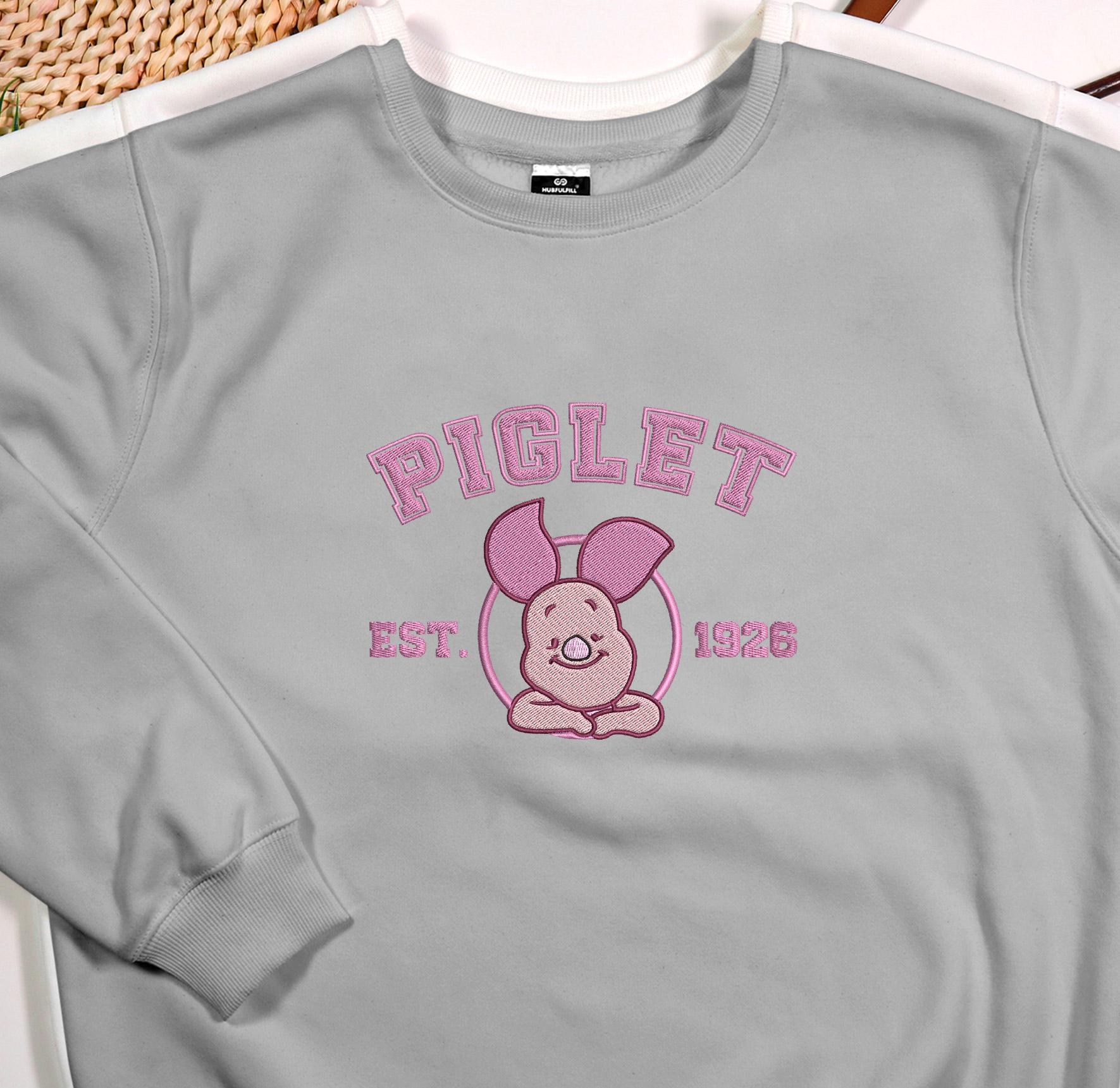 刺繍入りピグレット スウェットシャツ、クラシック くまのプーさん 