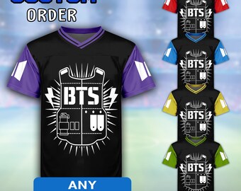 Custom Football Jersey Kpop BT-S Shirt, Personalized Team Name Number Color Jersey, Custom Sports Fan Shirt, Football Game Day Shirt