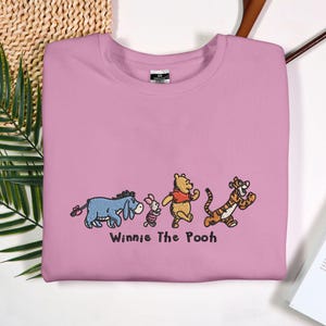 Winnie The Pooh And Friends Embroidered Sweatshirt Winnie The Pooh Sweatshirt Pooh Bear Sweatshirt Family Matching Sweatshirt