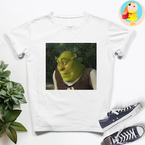 Shrek Face Meme T-shirt Funny Meme Shrek Shirt  Shrek Funny Trending Shirt, Fiona and Shrek T shirt
