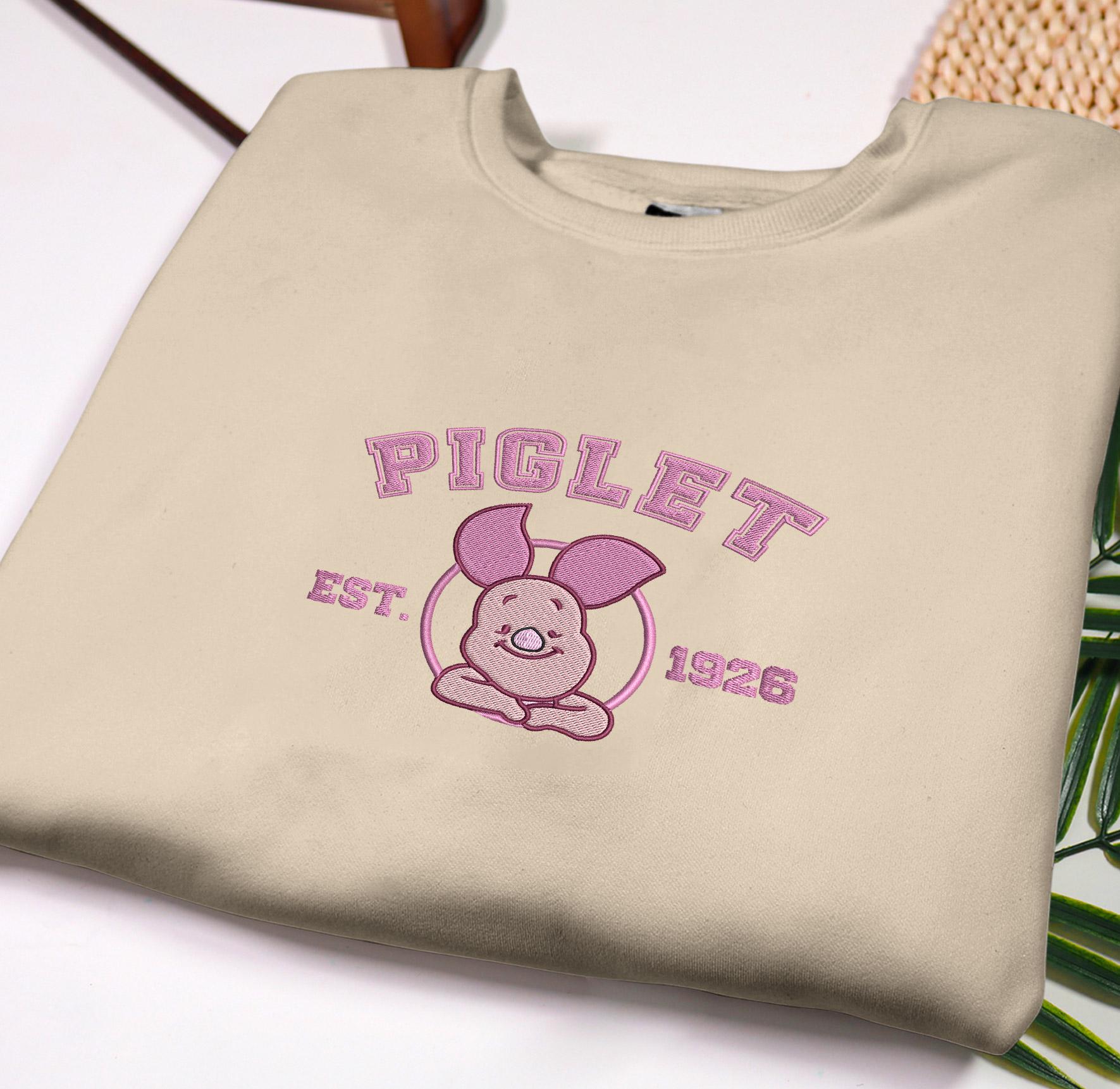 刺繍入りピグレット スウェットシャツ、クラシック くまのプーさん 
