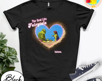 Shrek & Fiona Lovers Shrek Real Life Fairytale Shirt Cute Fiona Shrek Couple Tee, Funny Romantic Movie Shirt Gift, Shrek Shirt, Fiona Shirt