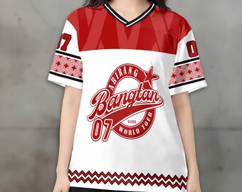 Custom Football Jersey Kpop BT-S Shirt, Personalized Team Name Number Color Jersey, Custom Sports Fan Shirt, Football Game Day Shirt