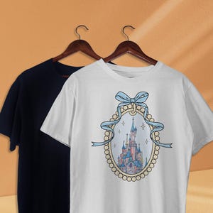 Magical Castle with Blue Coquette Shirt, Magic Kingdom Sweatshirt, Girl Trip,  Family shirt