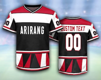 Custom BT-S Arirang Football Jersey Shirt, Personalized Name Number Jersey,Custom Sports Fan Shirt Football Game Day Shirt,Personalized Gift