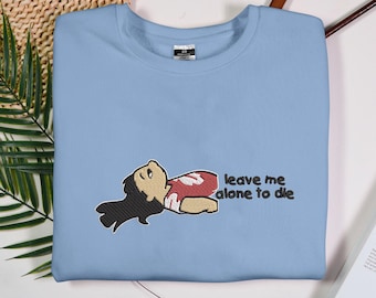 Lilo and Stitch Embroidered Shirt Funny Leave Me Alone Embroidered shirt
