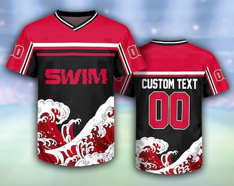 Custom BT-S Swim Football Jersey Shirt, Personalized Name Number Jersey, Custom Sports Fan Shirt, Football Game Day Shirt,Personalized Gift
