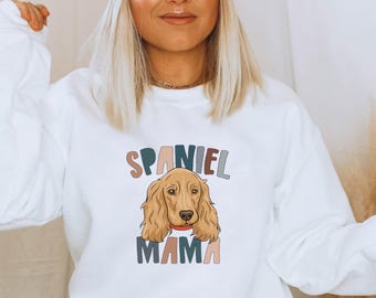 Floral Cocker Spaniel Sweatshirt | Cocker Spaniel Shirt | Cocker Spaniel Lover Gift | Cocker Mom Sweatshirt | Cocker Spaniel Sweatshirt