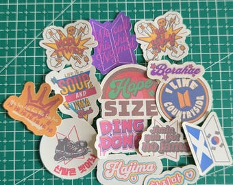 More BTS mini stickers 20 pack for freebie making