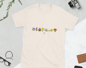 BTS OT7 Birth Flowers Unisex tshirt
