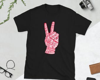 Black Arirang Peace Sign unisex tshirt