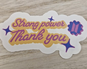 BTS RM Strong Power Thank You Sticker