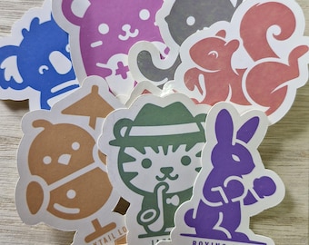 BTS Army Animal Character Stickers (5cm)