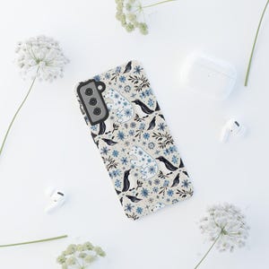 Phone Case, winter themed tough phone case with polar bear and penguins, snow flakes design, Animal lovers gift, Arctic wildlife, Protective