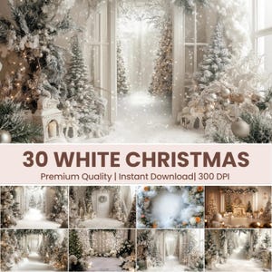 30 Weihnachten weiße Studio digitale Hintergründe, Weihnachts-Hintergrund, Weihnachts-Fotografie-Hintergrund, Weihnachtsfoto-Hintergründe