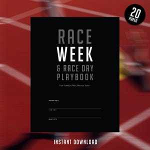 Manuale di gara per la settimana e il giorno della gara / Strategia per maratona e mezza maratona / Gestione del ritmo, attrezzatura e piano alimentare / 20 pagine / Download digitale