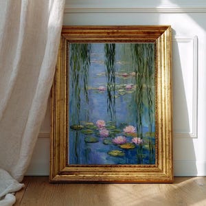 Water Lilies Claude Monet Wall Art, Impressionist Digital Download, Printable Art, French Art Print, Vintage Decor Wall Art, Water lilies