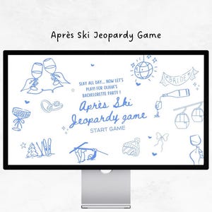 Après Ski Bachelorette Jeopardy Game Template, Bride jeopardy, digital party game, Wedding party game, wedding trivia, bachelorette games