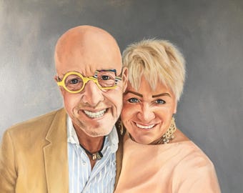 Customized oil painting from photo - Commission portrait painting on canvas - Realistic Portraits Christmas Gift -