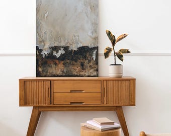 Abstraction Painting 'Terrae Cortex', Textured acrylic on canvas